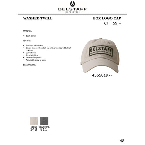 BELSTAFF BOX LOGO CAP