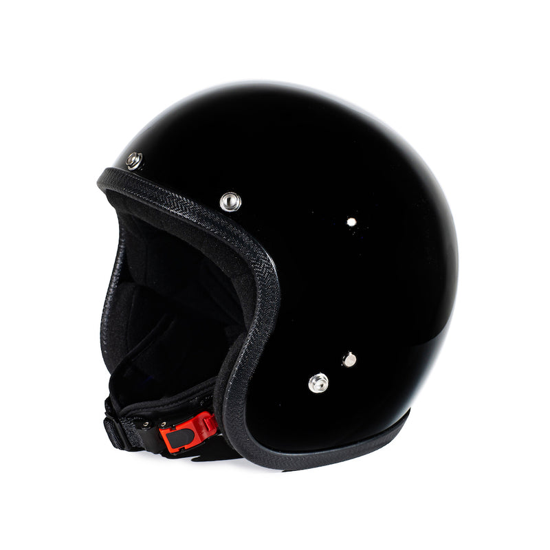 70s GLOSSY BLACK HELMETS (XL)